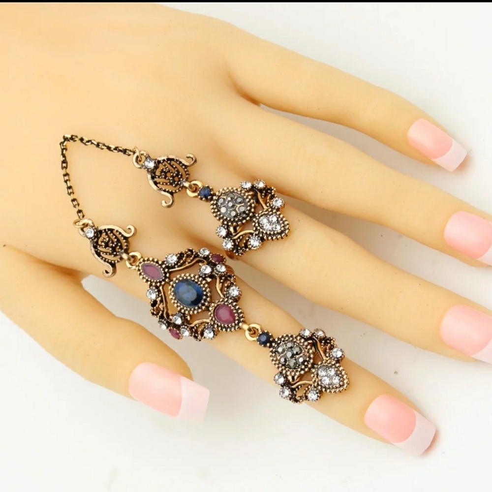 Turkish Ring Set- Sapphire & Ruby